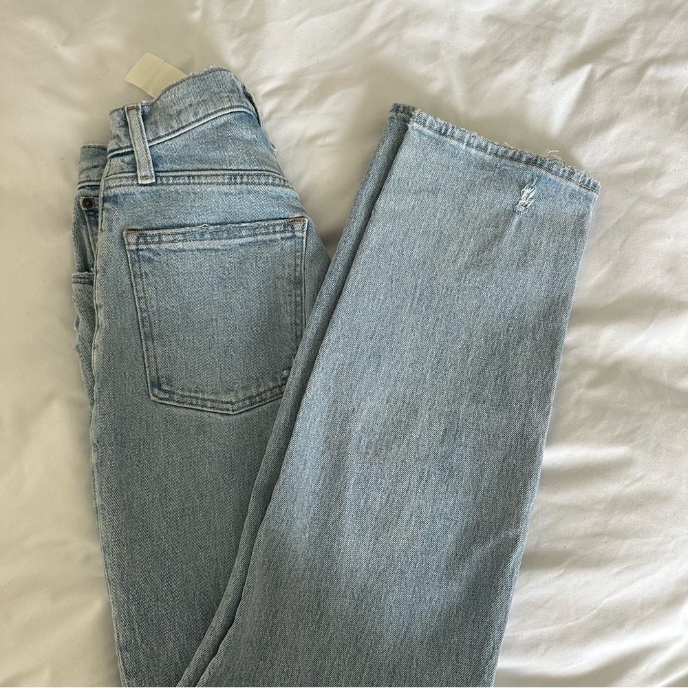 Abercrombie curve love high rise straight jeans light